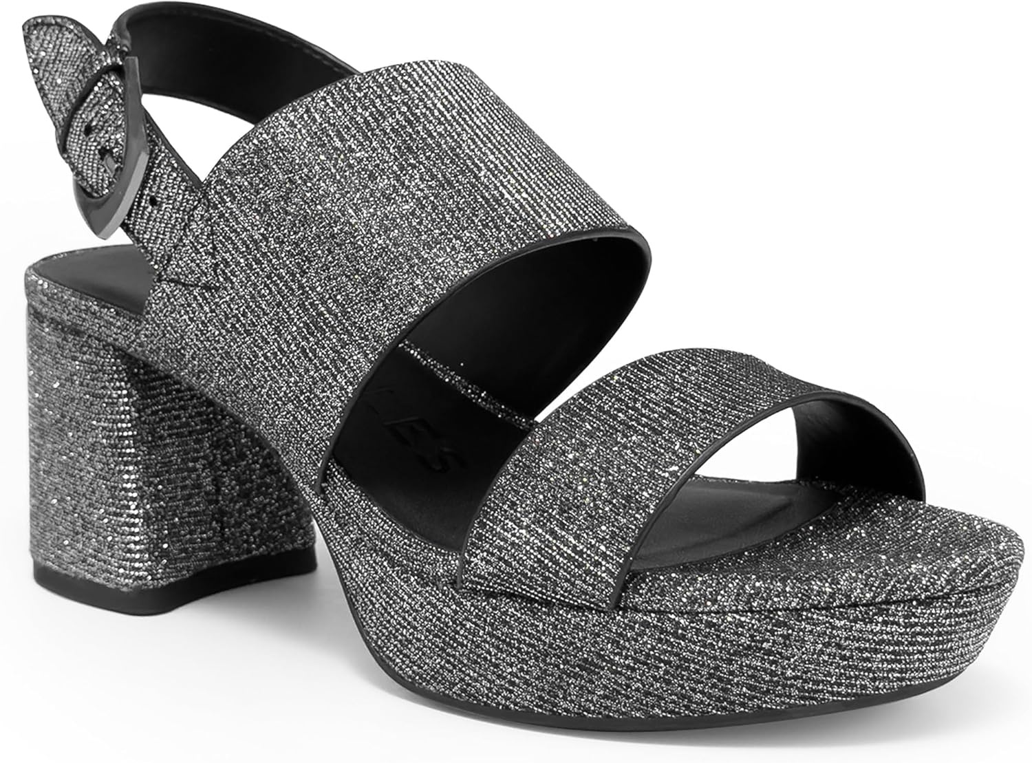 Aerosoles Women’s Camilia Platform Sandal(Gunmetal Stretch Lame)