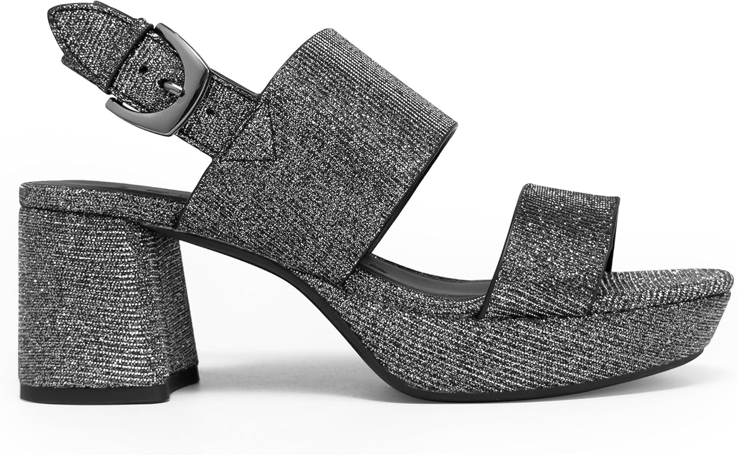 Aerosoles Women’s Camilia Platform Sandal(Gunmetal Stretch Lame)