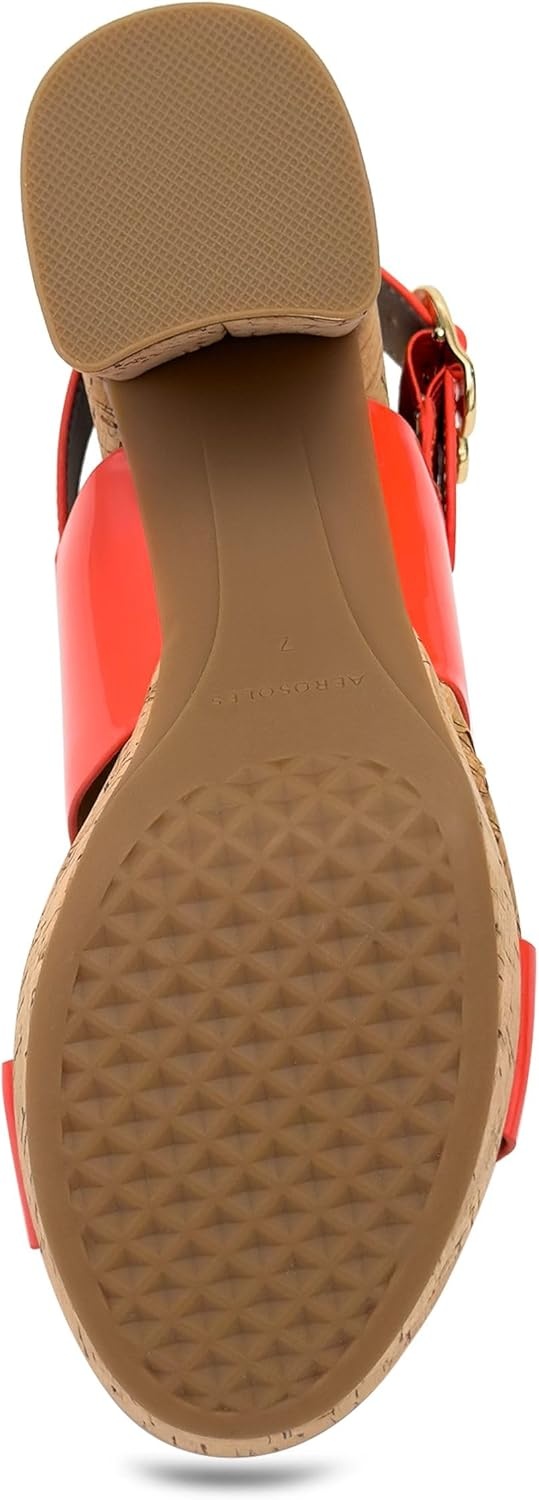 Aerosoles Women’s Camera Platform Sandal(Orange)