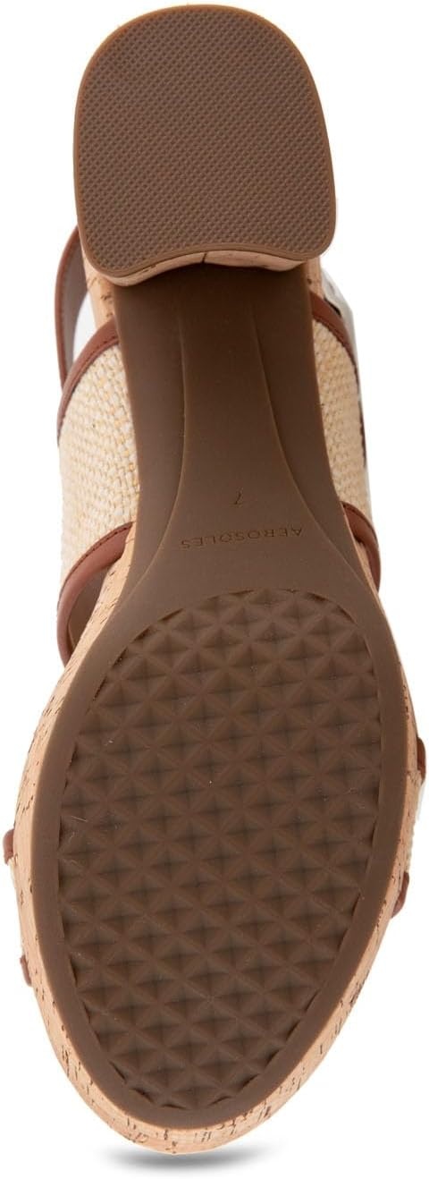 Aerosoles Women’s Camera Platform Sandal(Sand Raffia)