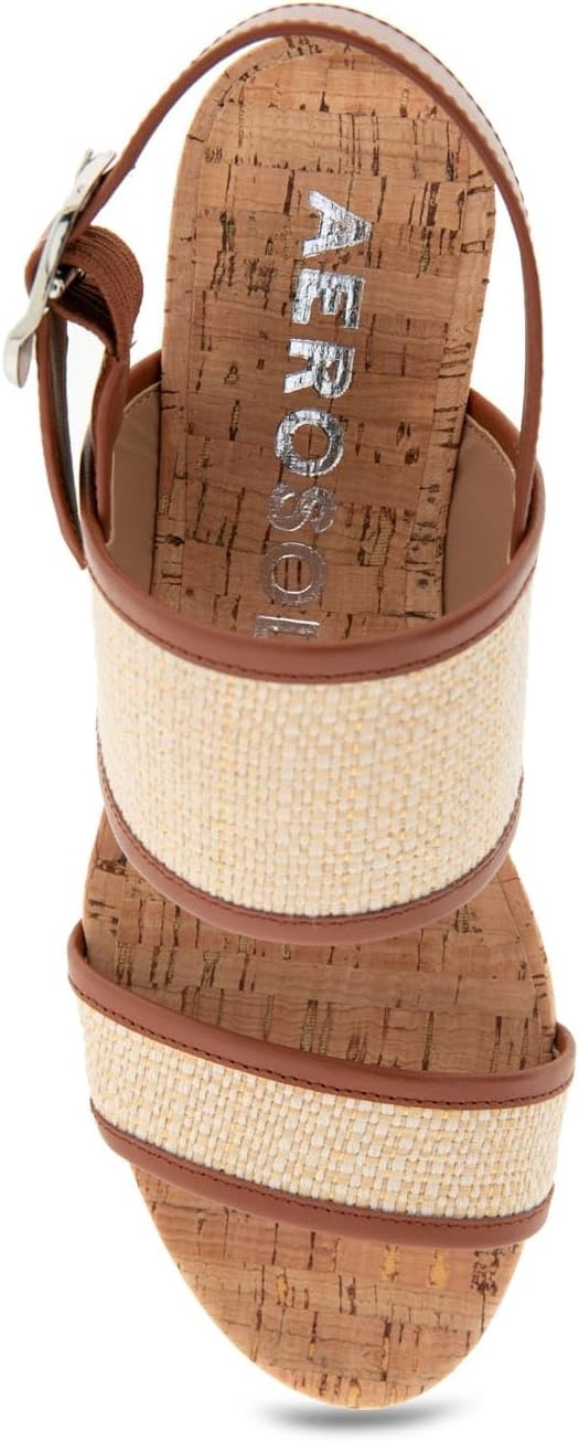 Aerosoles Women’s Camera Platform Sandal(Sand Raffia)
