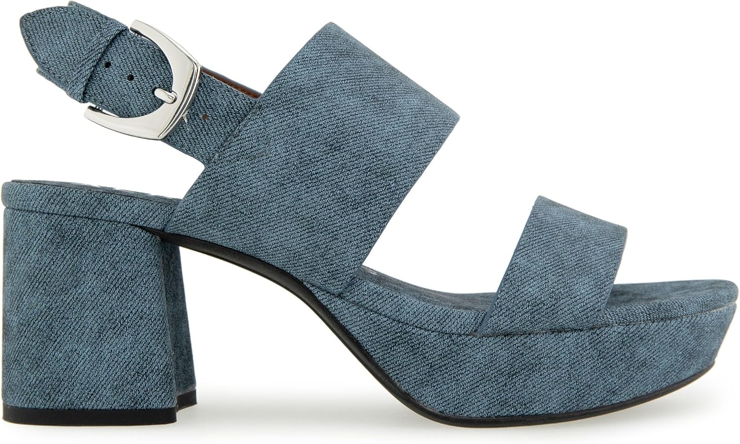 Aerosoles Women’s Camilia Platform Sandal(Blue Jean Denim Textured Faux Leather)