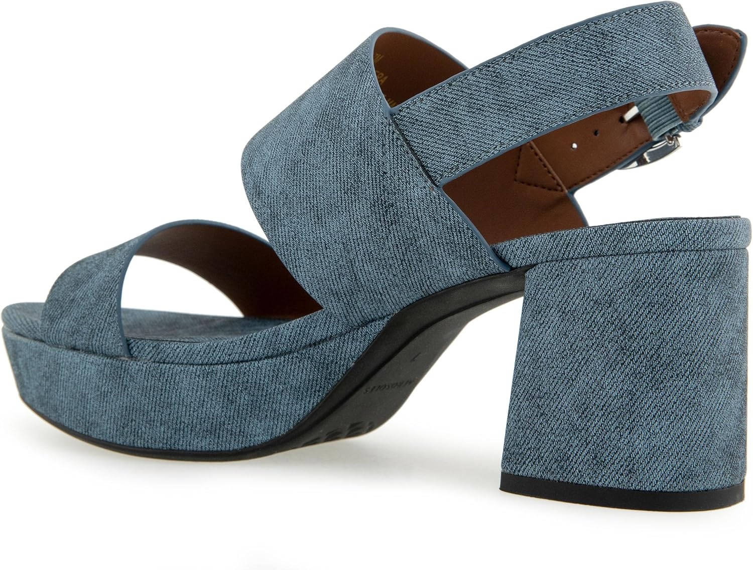 Aerosoles Women’s Camilia Platform Sandal(Blue Jean Denim Textured Faux Leather)