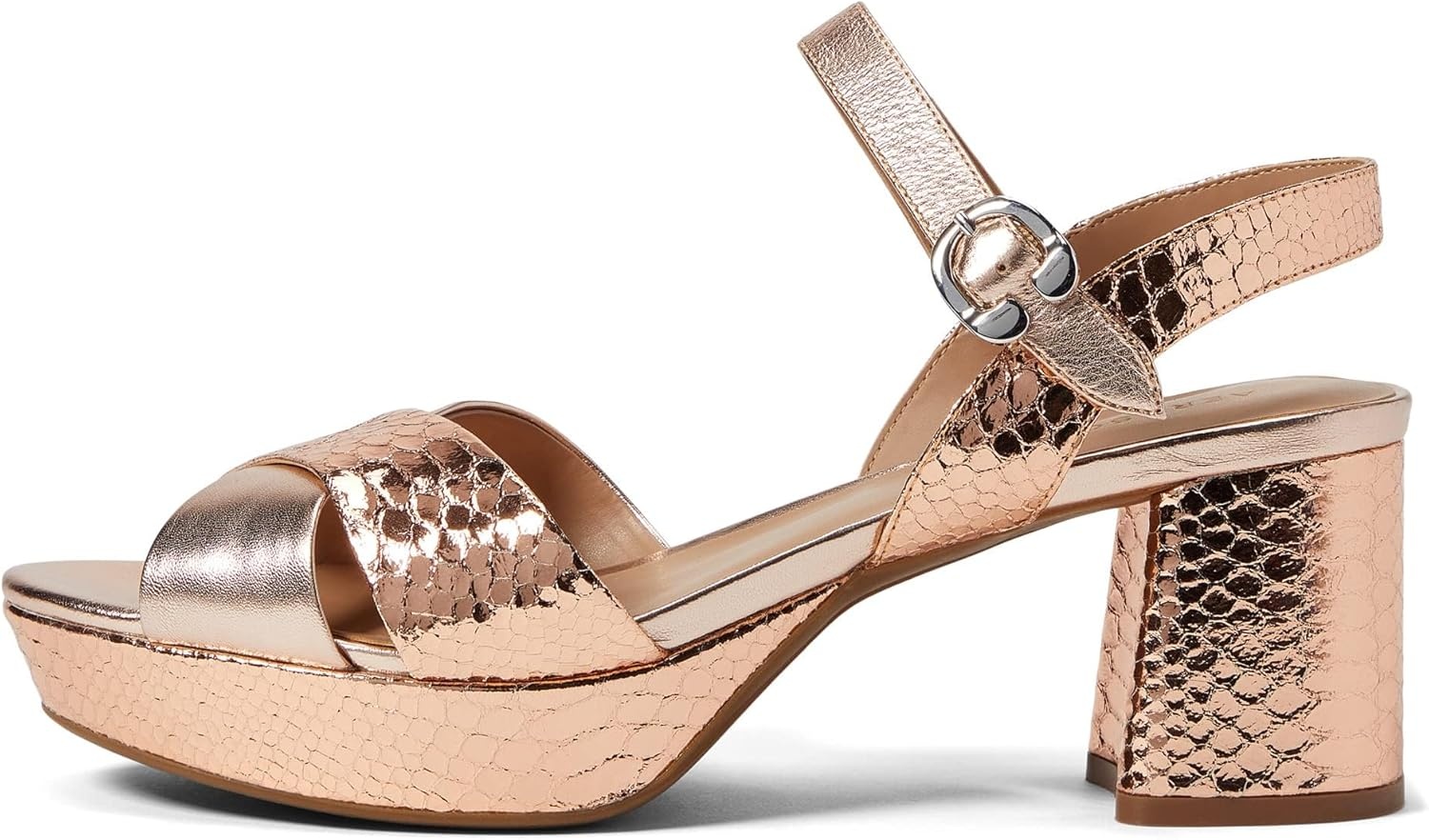Aerosoles Women’s Cosmos Heeled Sandals(Rose Gold Leather)