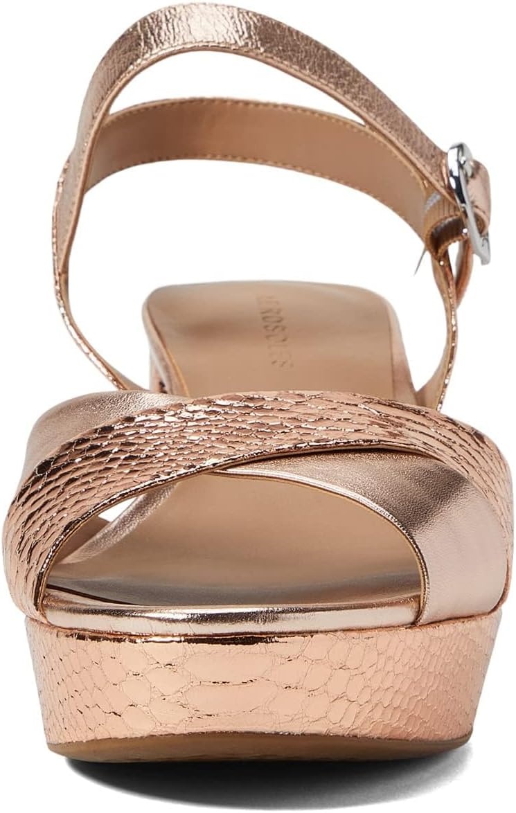 Aerosoles Women’s Cosmos Heeled Sandals(Rose Gold Leather)