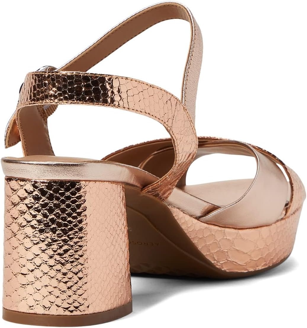 Aerosoles Women’s Cosmos Heeled Sandals(Rose Gold Leather)