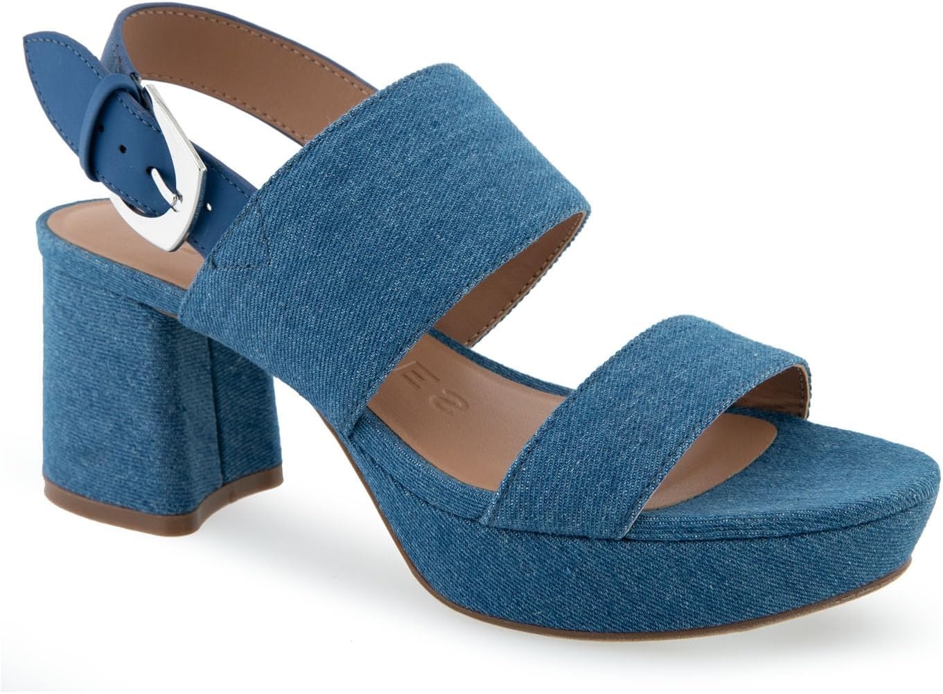 Aerosoles Women’s Camilia Platform Sandal(Medium Blue Denim)