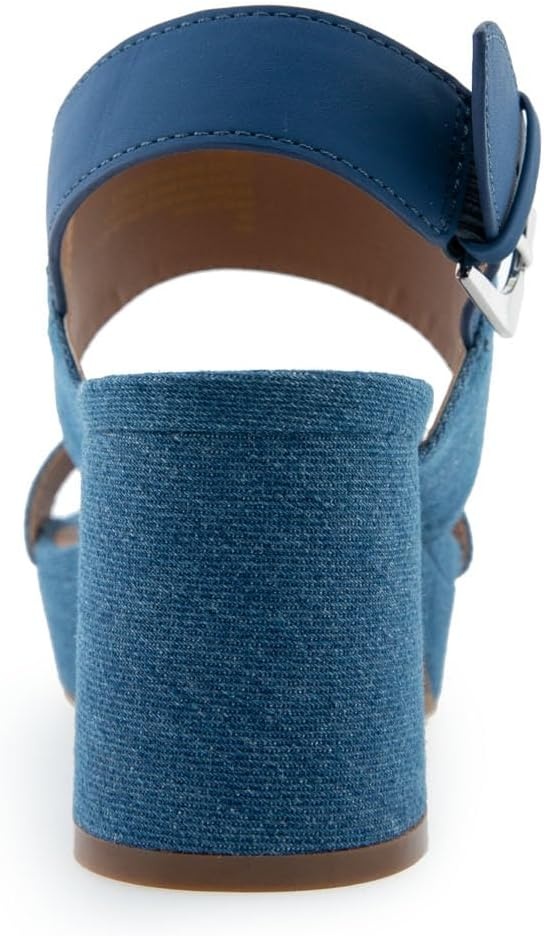Aerosoles Women’s Camilia Platform Sandal(Medium Blue Denim)