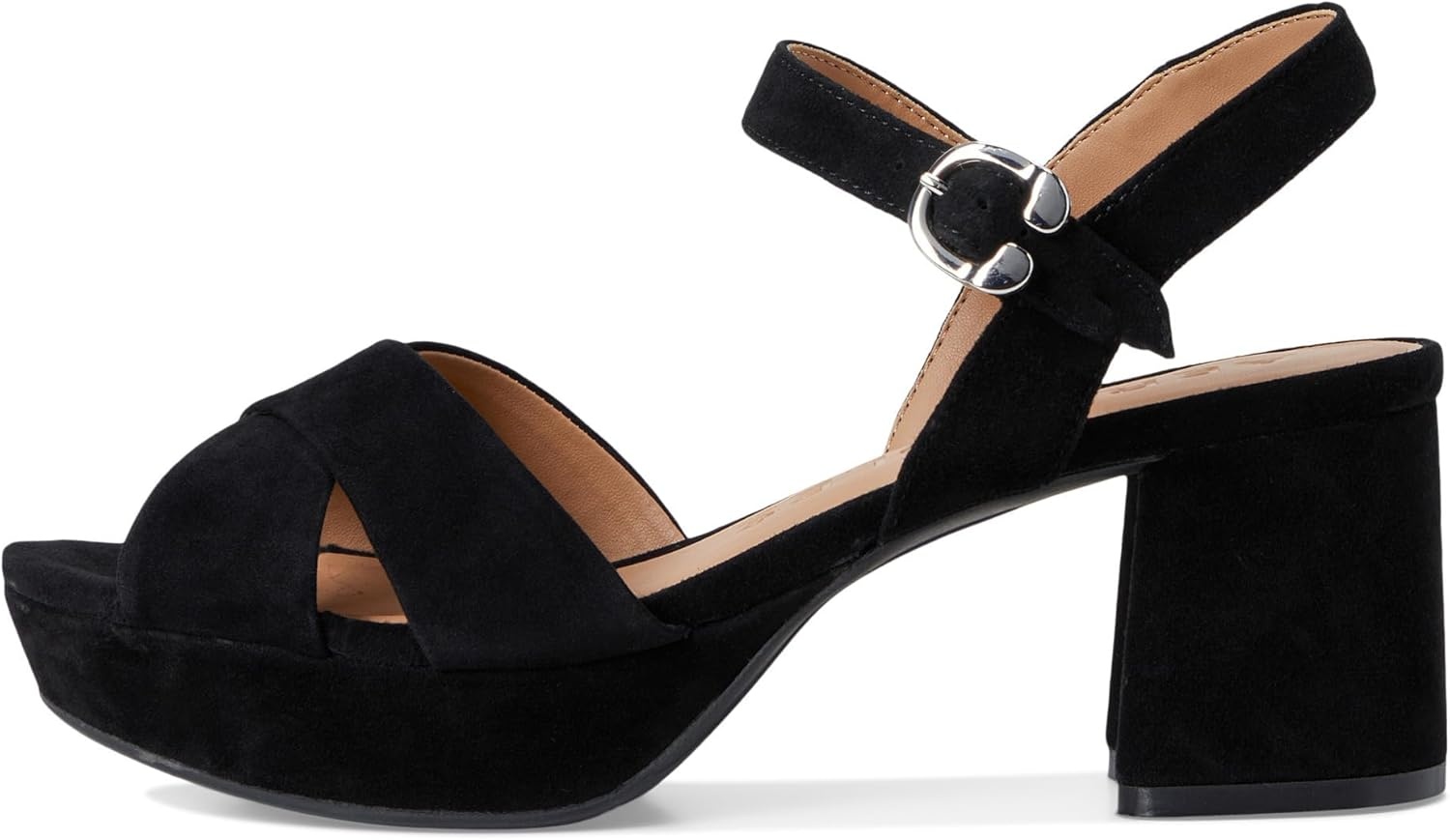 Aerosoles Women’s Cosmos Heeled Sandals(Black Suede)