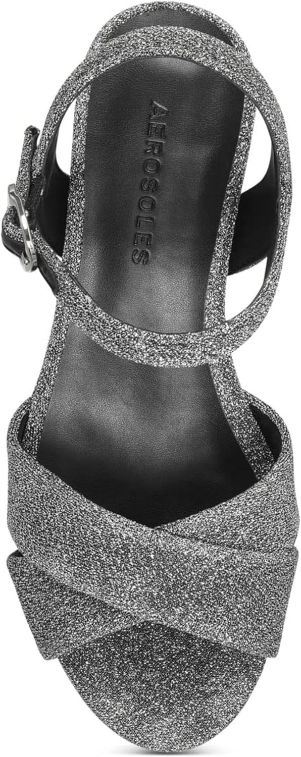 Aerosoles Women’s Cosmos Heeled Sandals(Silver Metallic)