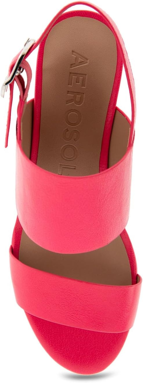 Aerosoles Women’s Camera Platform Sandal(Virtual Pink Leather)