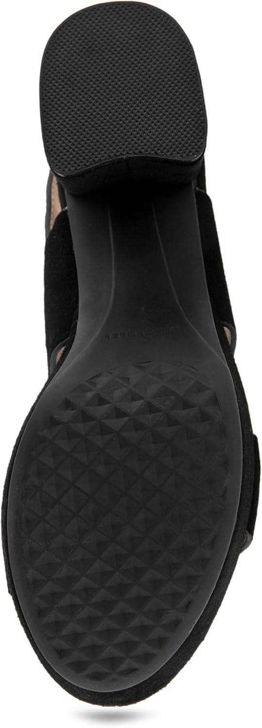 Aerosoles Women’s Camera Platform Sandal(Black Suede)