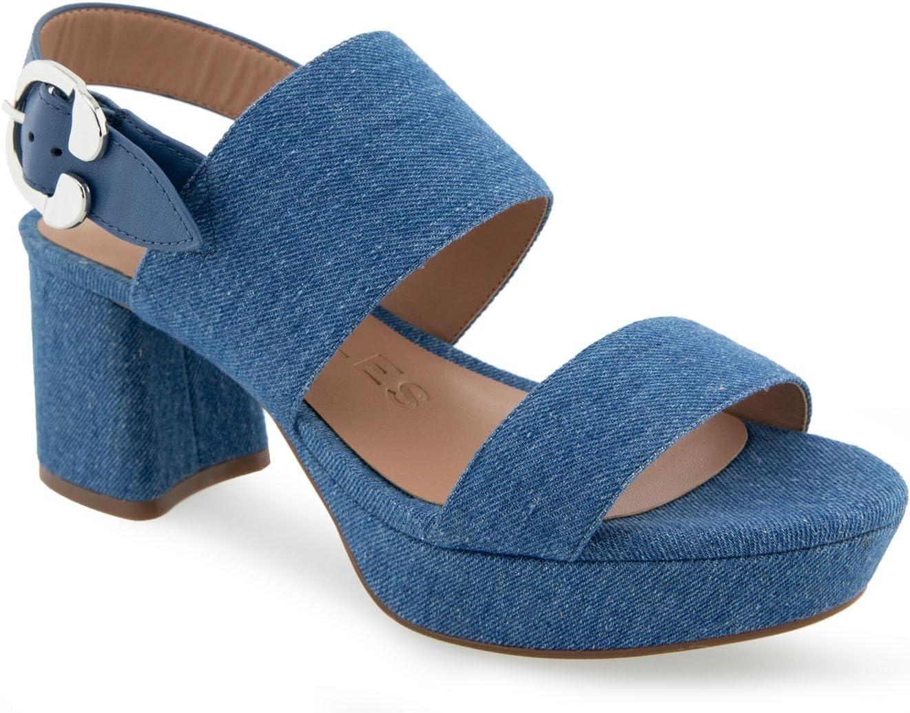 Aerosoles Women’s Camera Platform Sandal(Medium Blue Denim)