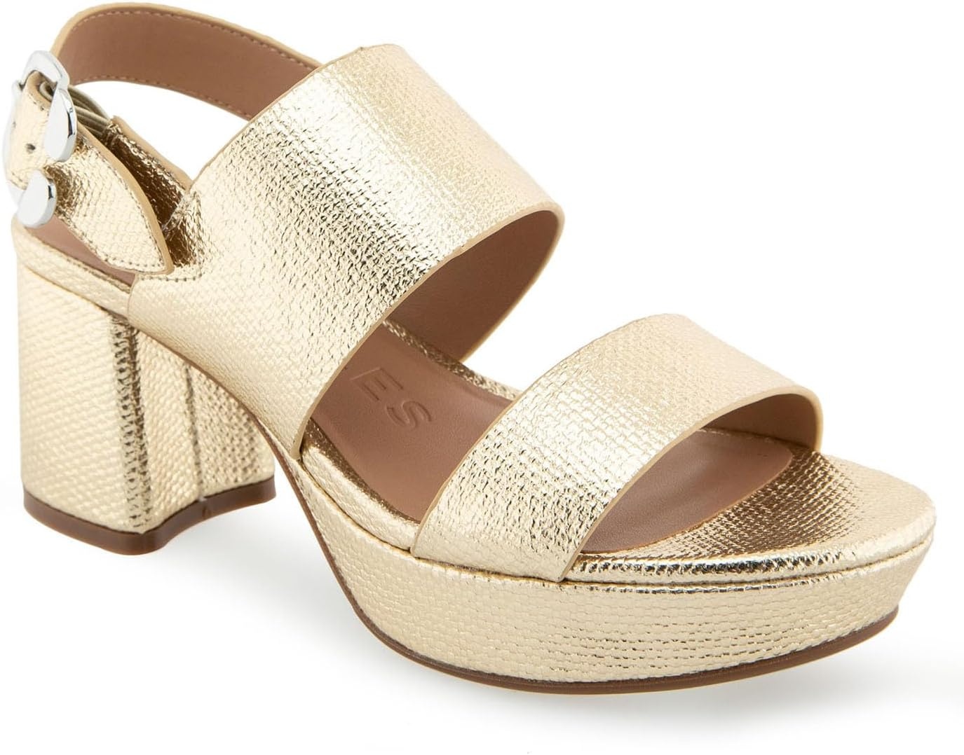 Aerosoles Women’s Camera Platform Sandal(Soft Gold Canvas)