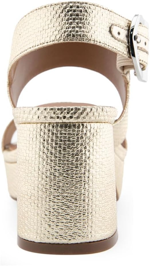 Aerosoles Women’s Camera Platform Sandal(Soft Gold Canvas)