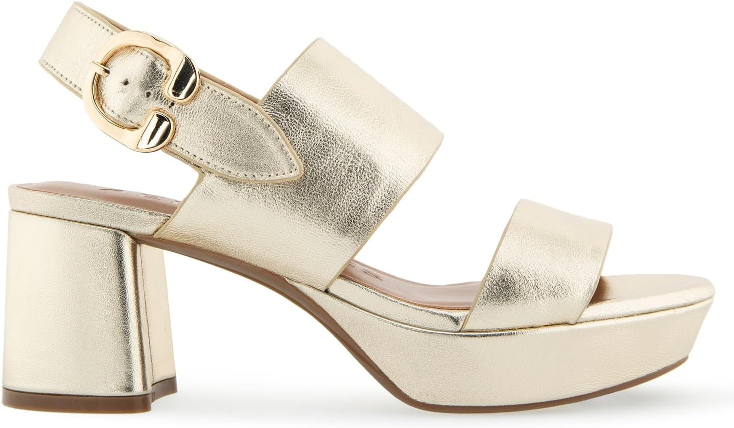 Aerosoles Women’s Camera Platform Sandal(Gold Metallic Leather)