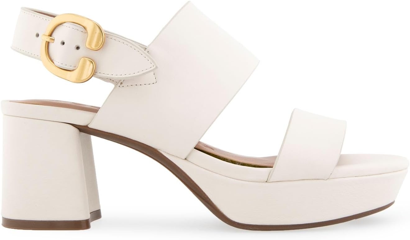 Aerosoles Women’s Camera Platform Sandal(Eggshell Leather)