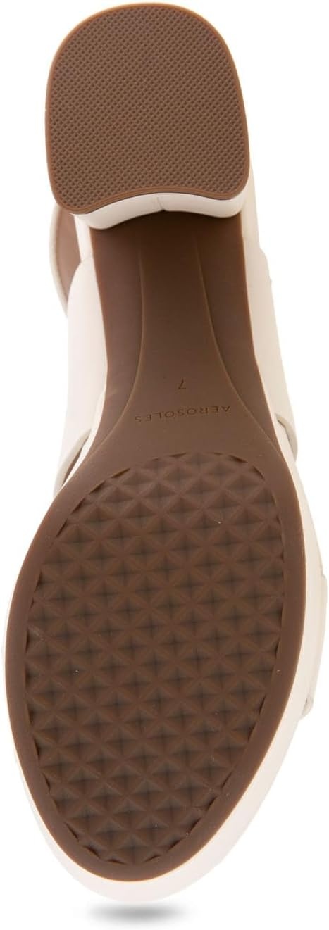 Aerosoles Women’s Camera Platform Sandal(Eggshell Leather)