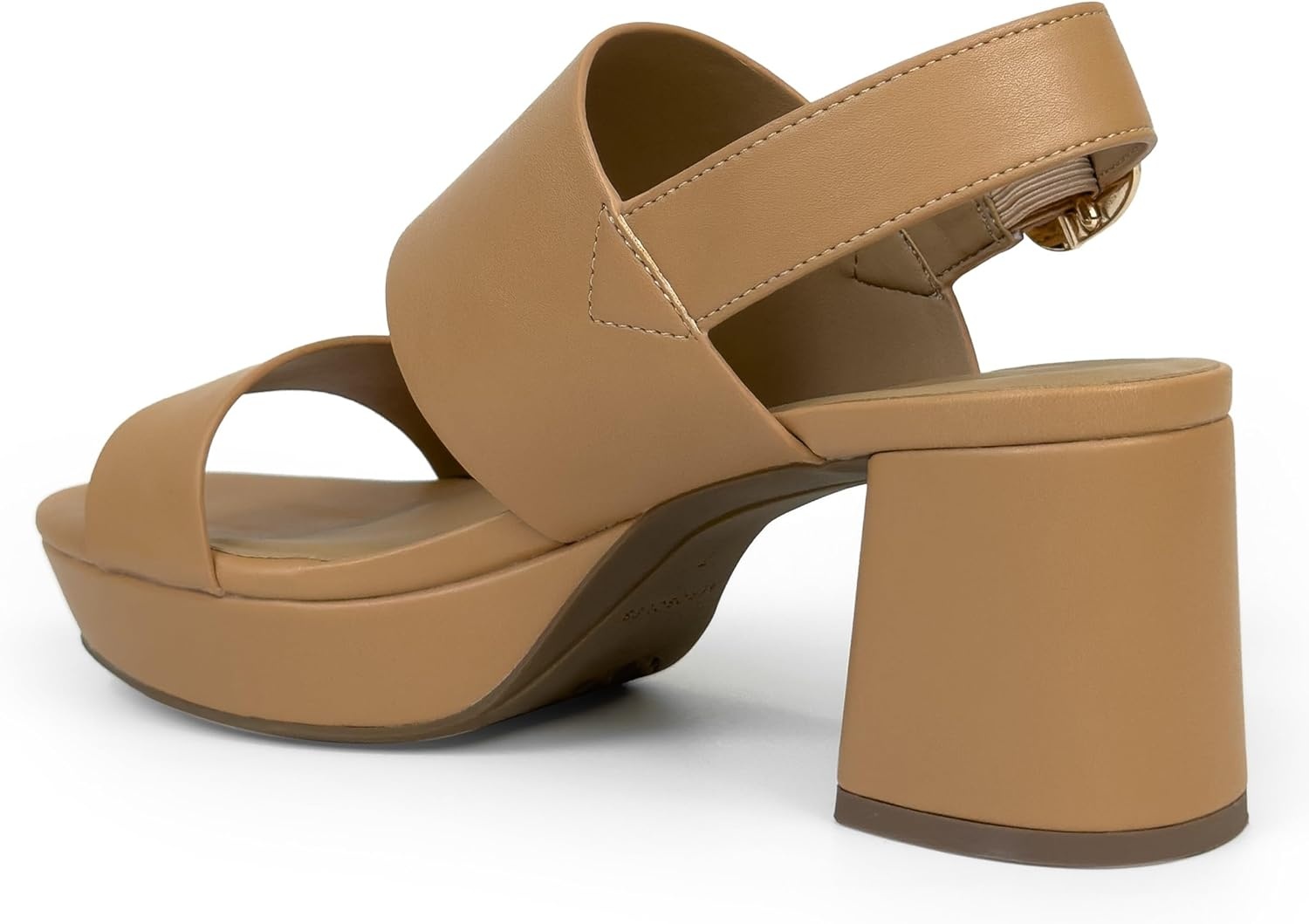 Aerosoles Women’s Camera Platform Sandal(Natural Faux Calf)