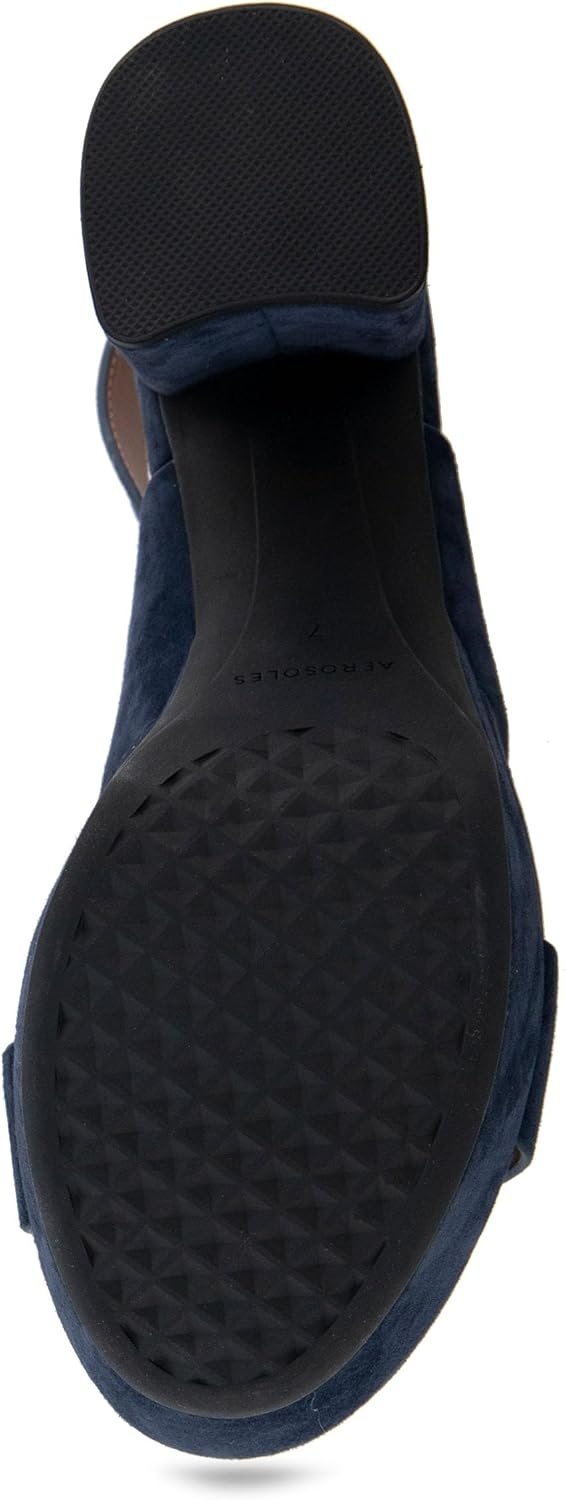 Aerosoles Women’s Camera Platform Sandal(Navy Suede)