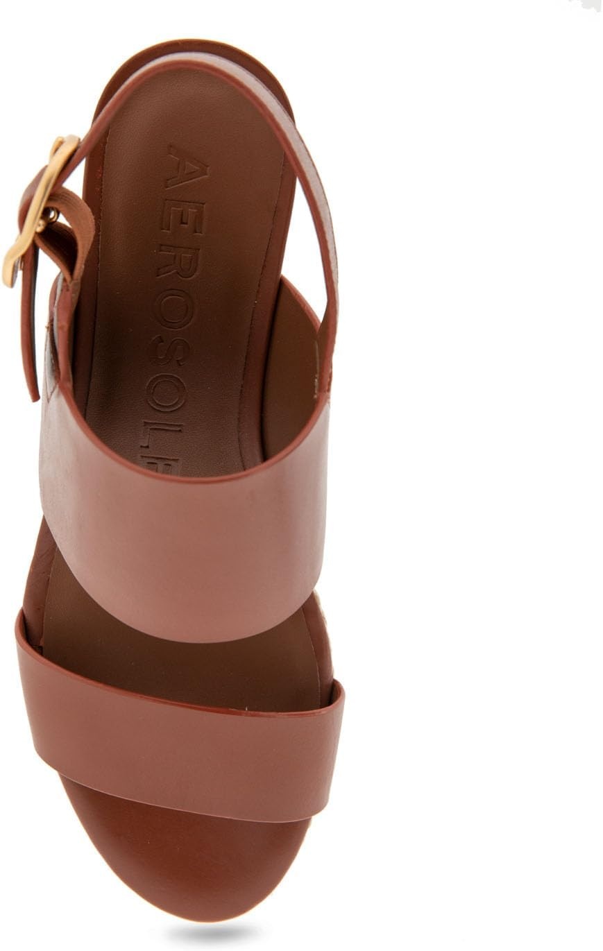 Aerosoles Women’s Camera Platform Sandal(Ginger Bread Combo)