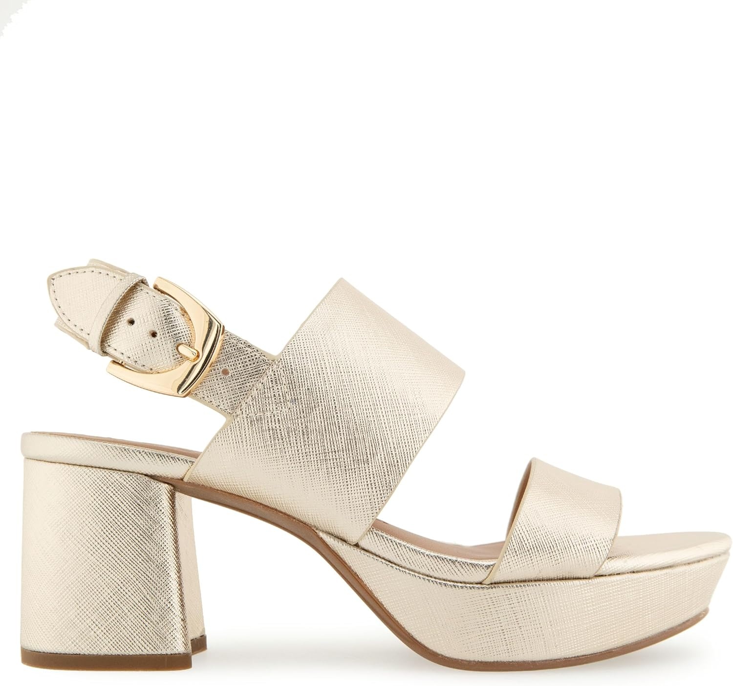 Aerosoles Women’s Camilia Platform Sandal(Gold Metallic Textured Faux Leather)