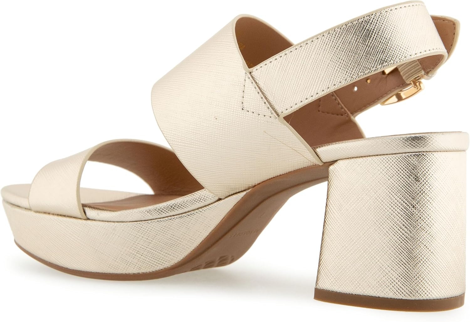 Aerosoles Women’s Camilia Platform Sandal(Gold Metallic Textured Faux Leather)