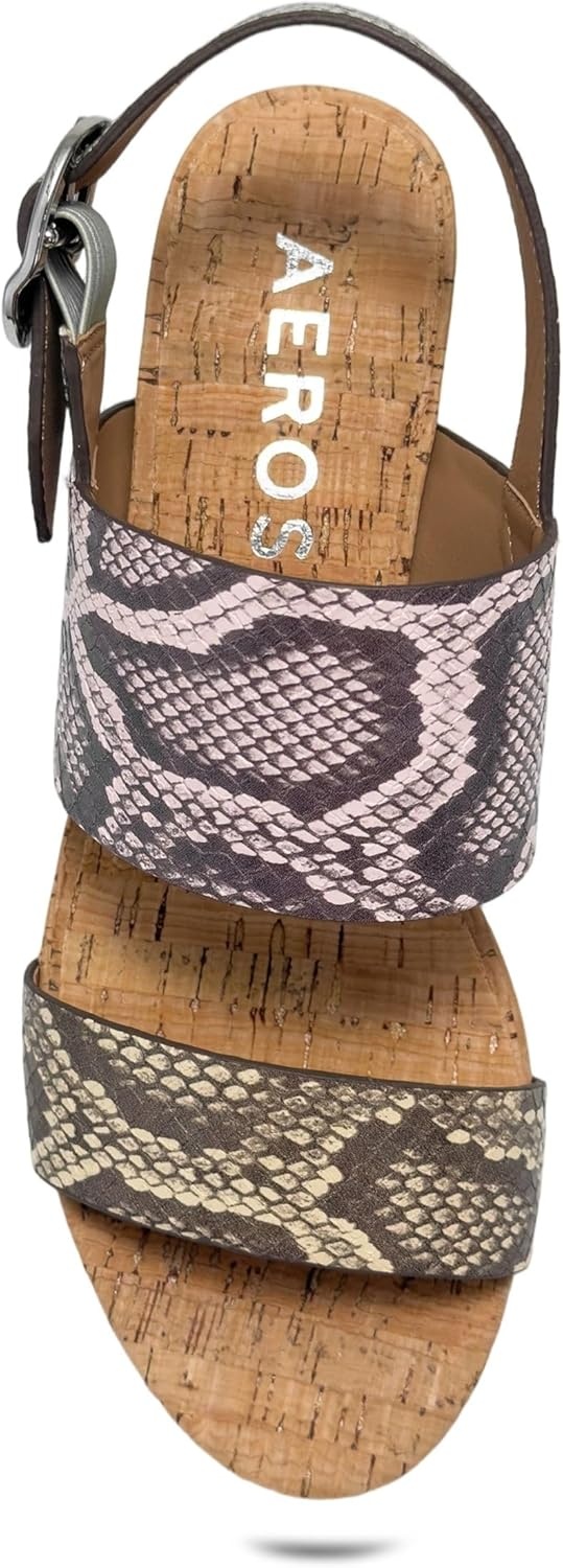 Aerosoles Women’s Camera Platform Sandal(Snake Print)