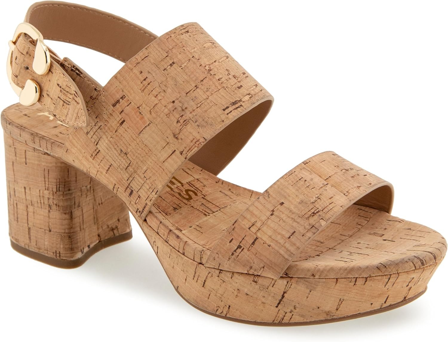 Aerosoles Women’s Camera Platform Sandal(Natural Cork)