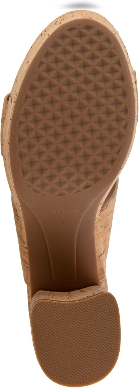 Aerosoles Women’s Camera Platform Sandal(Natural Cork)