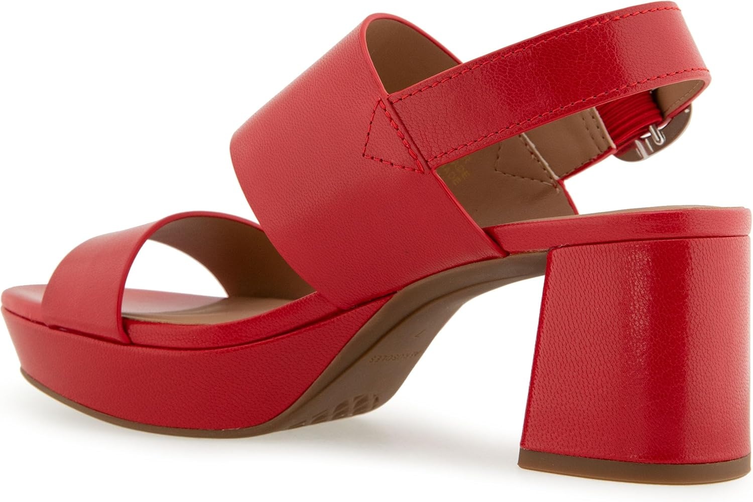 Aerosoles Women’s Camera Platform Sandal(Racing Red Leather)