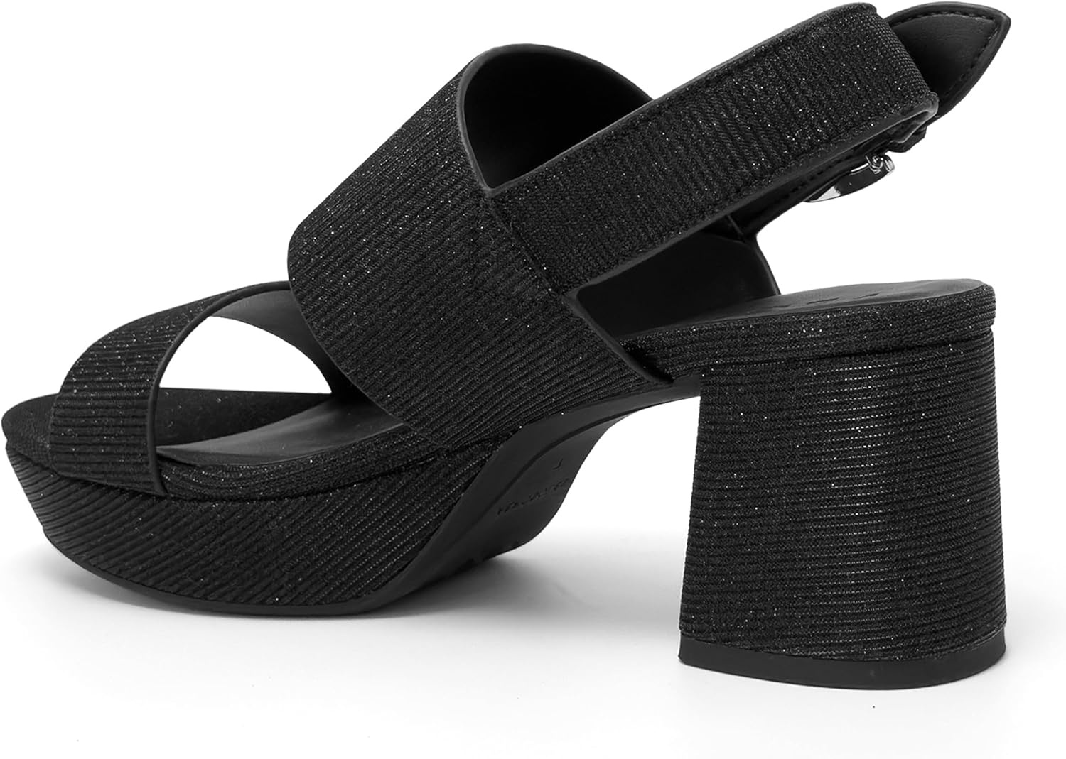 Aerosoles Women’s Camilia Platform Sandal(Black Stretch Lame)