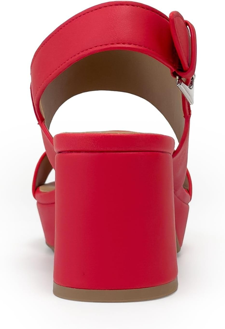 Aerosoles Women’s Camilia Platform Sandal(Red Faux Soft Leather)