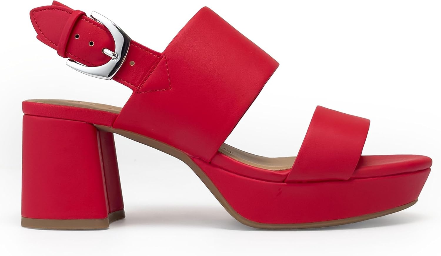 Aerosoles Women’s Camilia Platform Sandal(Red Faux Soft Leather)