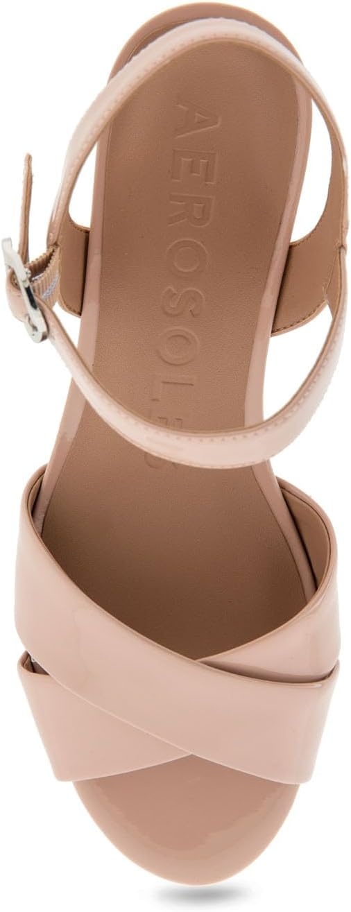 Aerosoles Women’s Cosmos Heeled Sandals(Cipria Patent Pu)