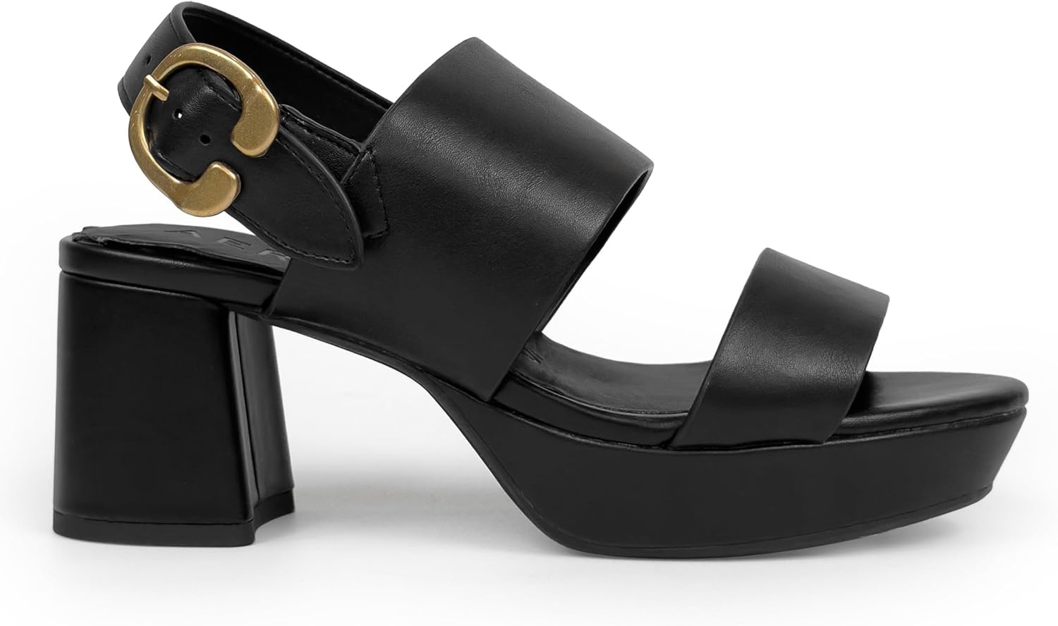 Aerosoles Women’s Camera Platform Sandal(Black Faux Calf)