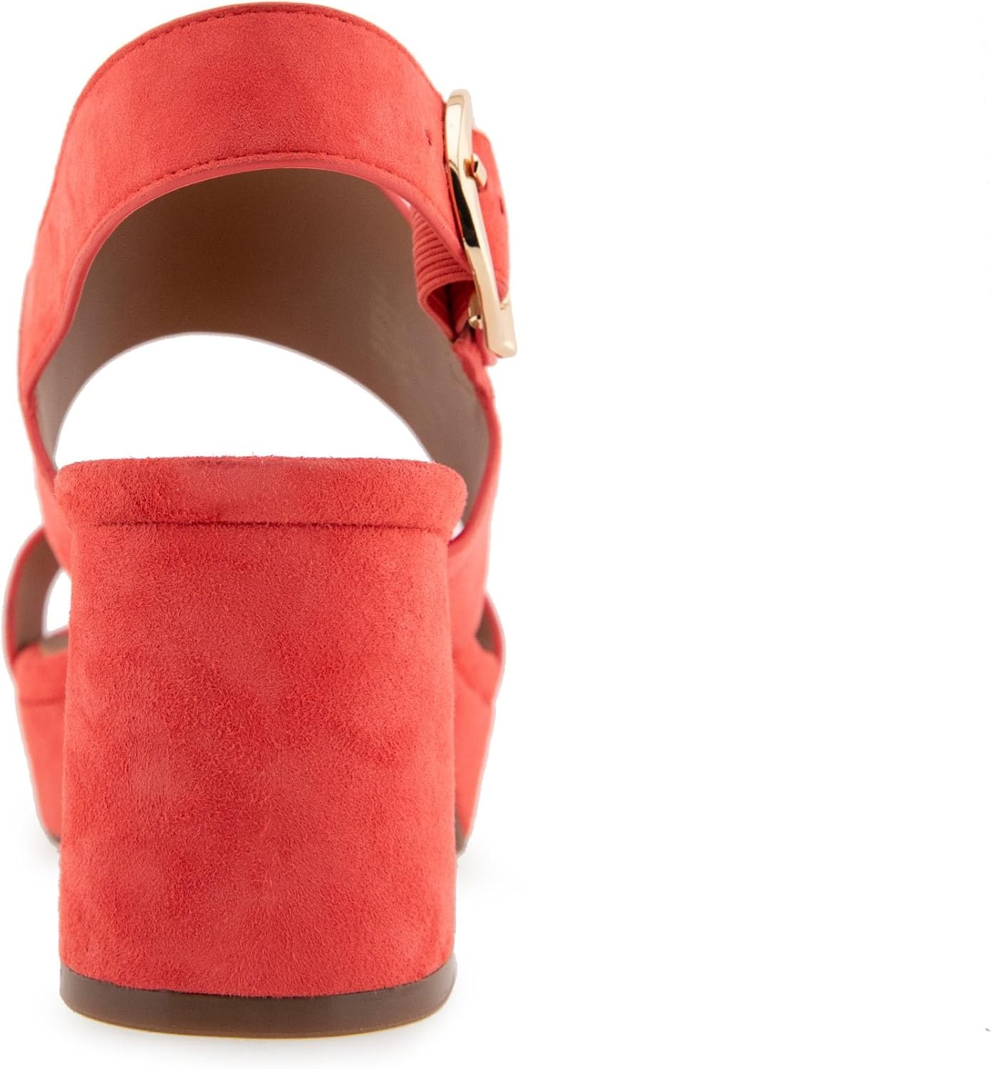 Aerosoles Women’s Camera Platform Sandal(Coral Suede)