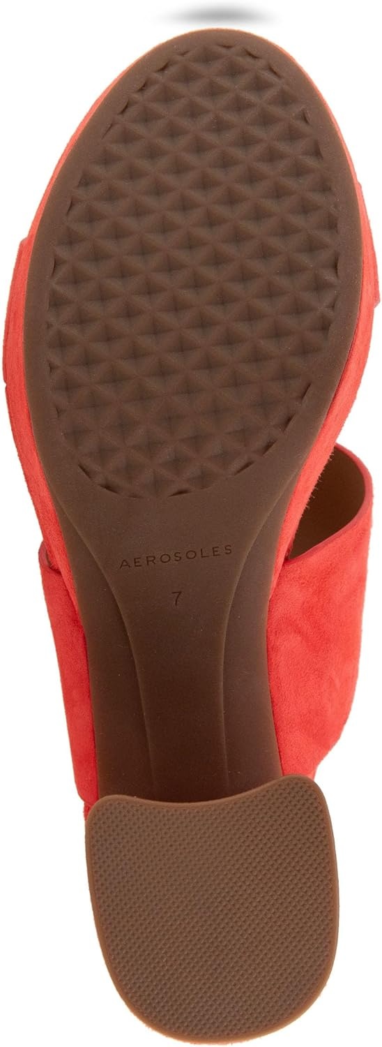 Aerosoles Women’s Camera Platform Sandal(Coral Suede)
