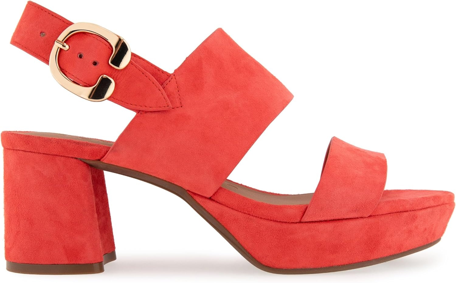 Aerosoles Women’s Camera Platform Sandal(Coral Suede)
