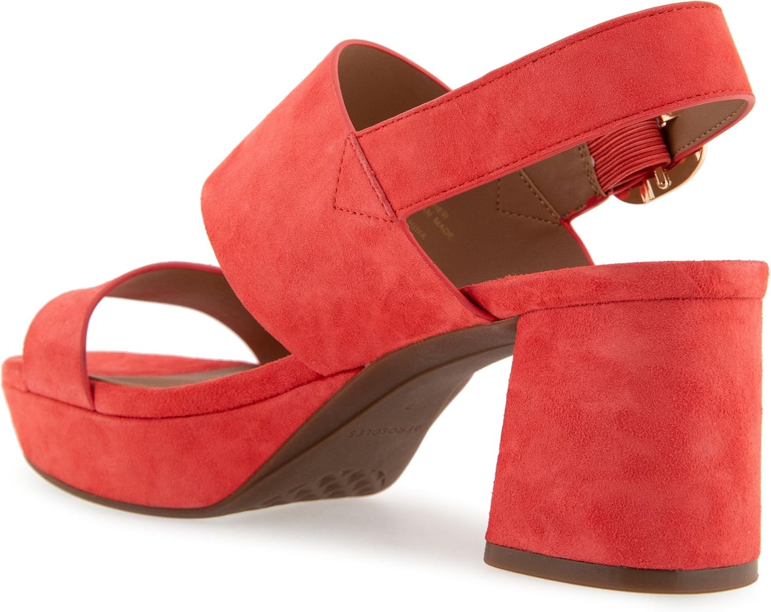 Aerosoles Women’s Camera Platform Sandal(Coral Suede)