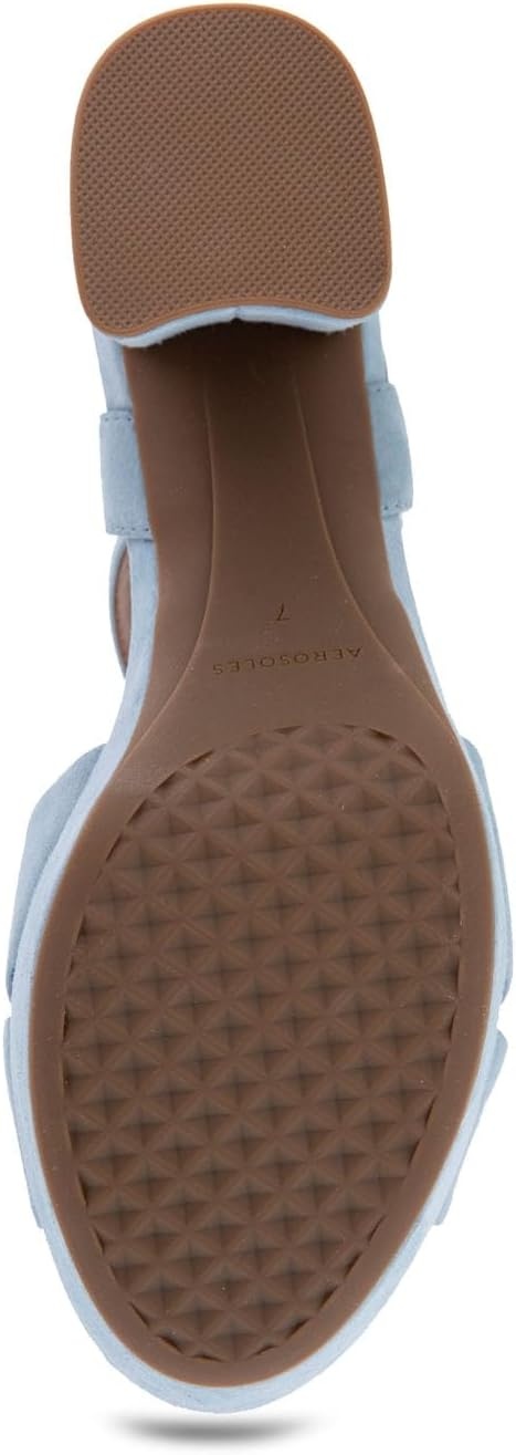 Aerosoles Women’s Cosmos Heeled Sandals(Dusty Blue Suede)