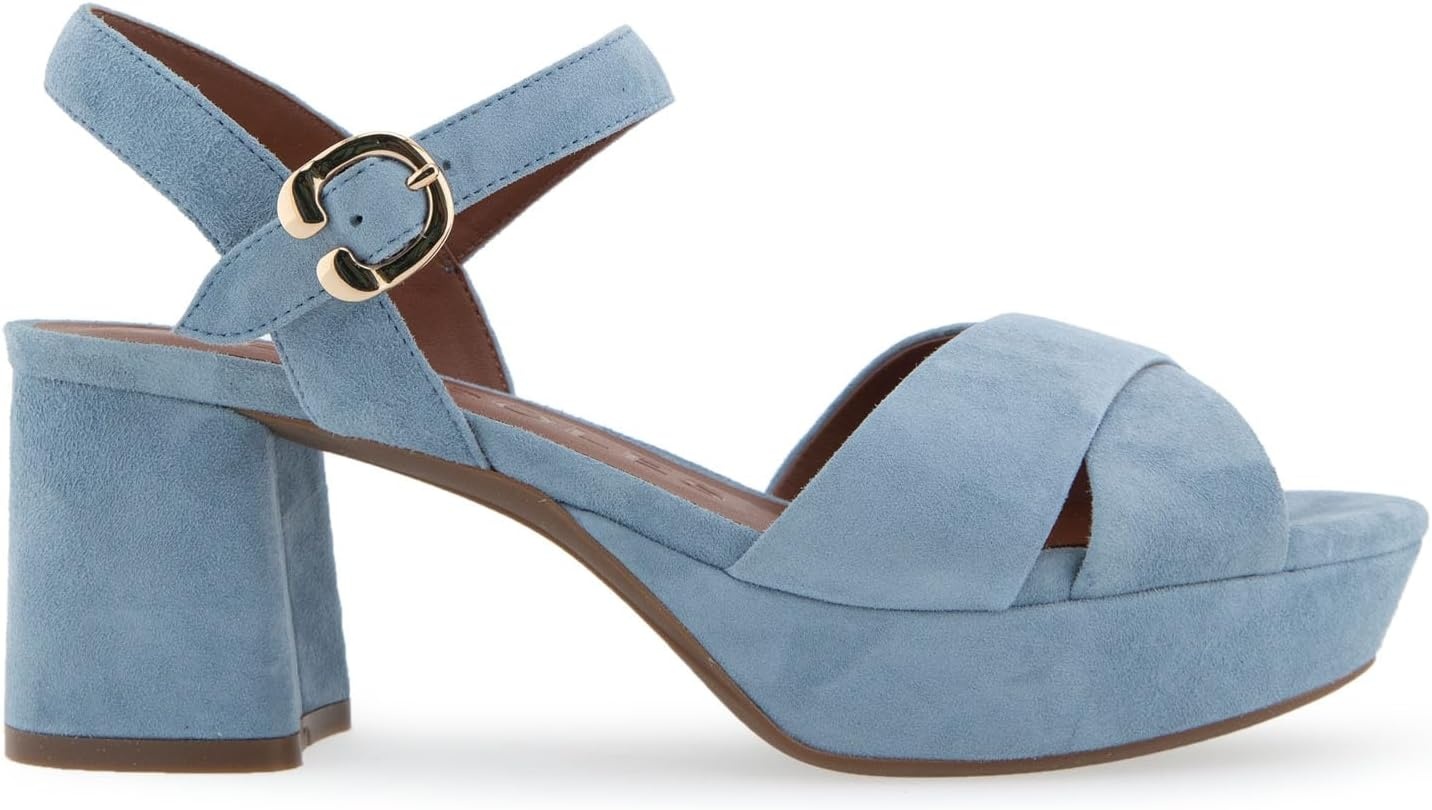Aerosoles Women’s Cosmos Heeled Sandals(Dusty Blue Suede)