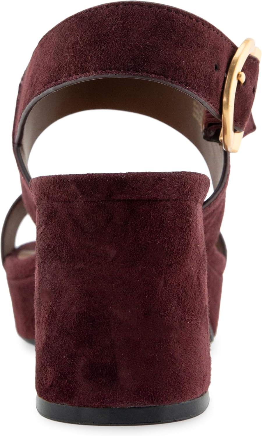 Aerosoles Women’s Camera Platform Sandal(Deep Aubergine Suede)