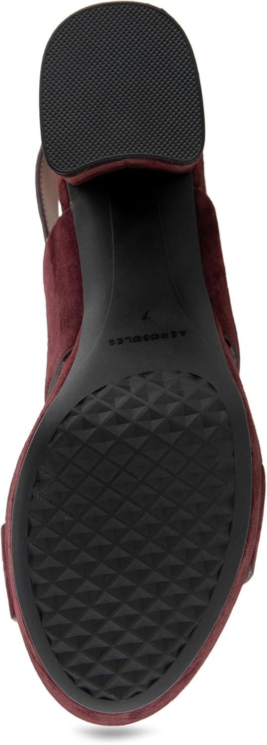 Aerosoles Women’s Camera Platform Sandal(Deep Aubergine Suede)