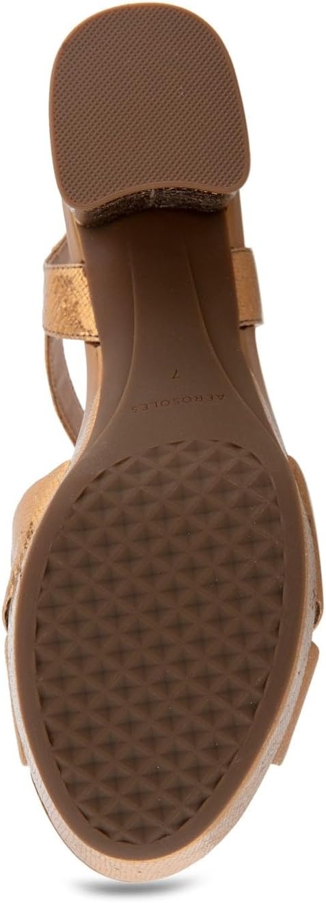 Aerosoles Women’s Cosmos Heeled Sandals(Light Bronze Leather)