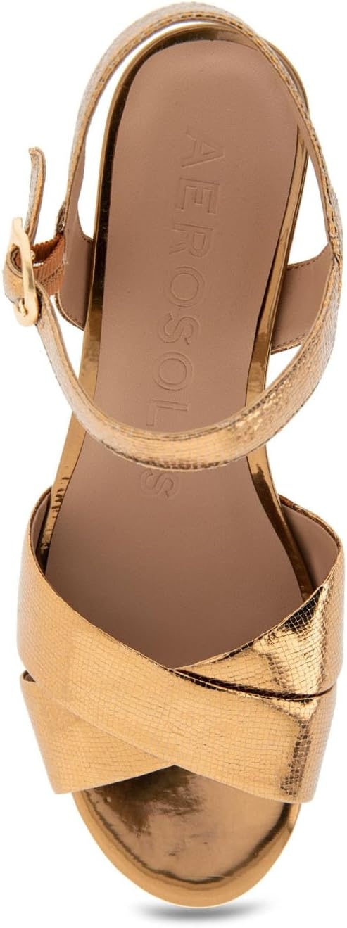 Aerosoles Women’s Cosmos Heeled Sandals(Light Bronze Leather)