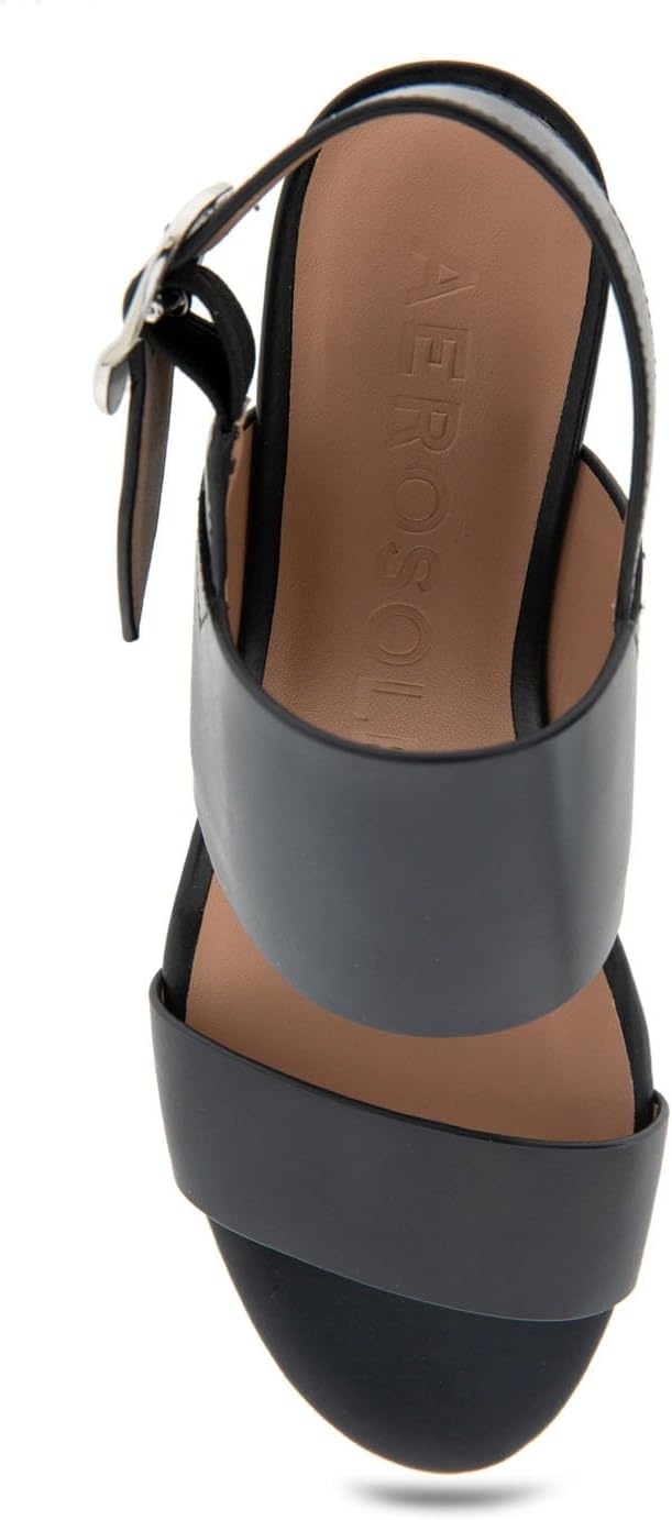Aerosoles Women’s Camera Platform Sandal(Black Combo)