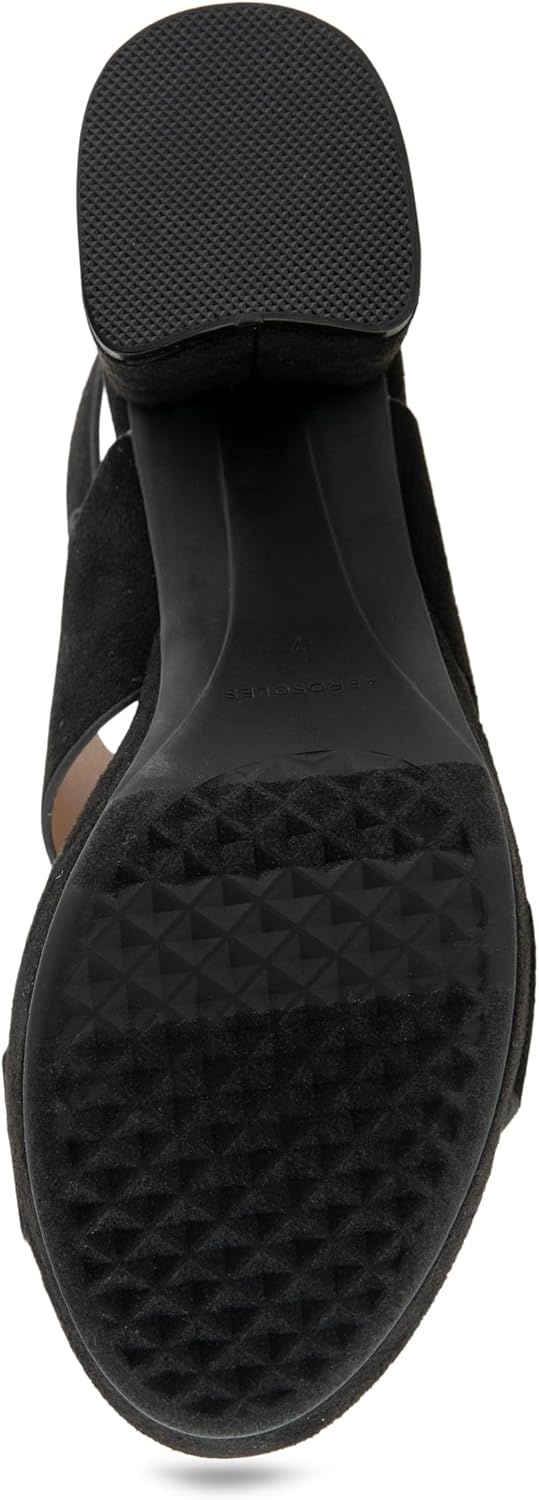 Aerosoles Women’s Camilia Platform Sandal(Black Faux Suede)