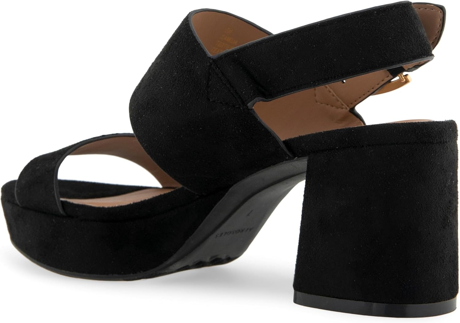 Aerosoles Women’s Camilia Platform Sandal(Black Faux Suede)