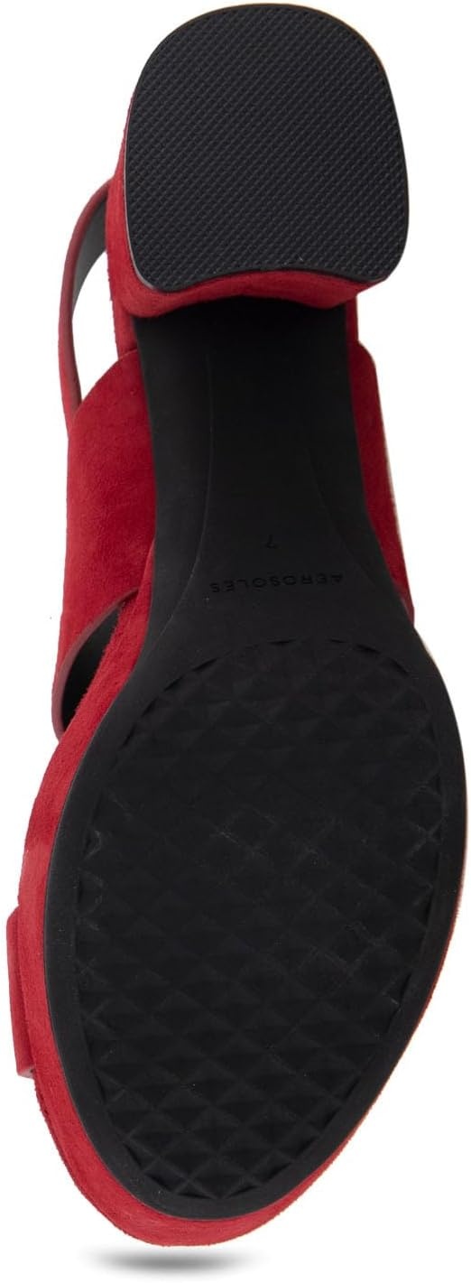 Aerosoles Women’s Camera Platform Sandal(Pomegranate Suede)